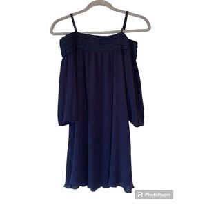 Purple Snow Women’s Dress Medium Purple Knit Top Off Shoulder
